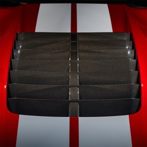 Ford Mustang Hood Vent Kit - Ford Racing - Gloss Finish - Carbon Fiber - `20-`22